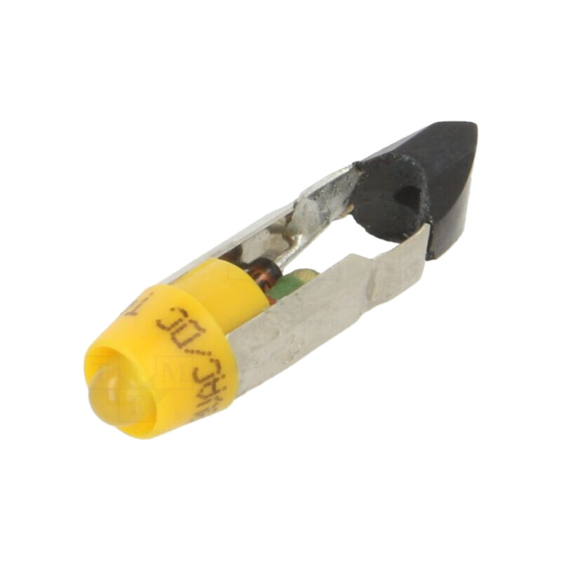 Lampă LED; galbenă; T5,5K; 28VDC; 28VAC; plastic; 3mm; -20÷60°C Lampă LED; galbenă; T5,5K; 28VDC; 28VAC; plastic; 3mm; -20÷60°C