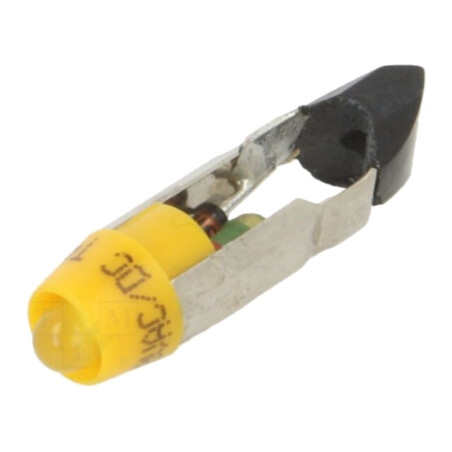 Lampă LED; galbenă; T5,5K; 28VDC; 28VAC; plastic; 3mm; -20÷60°C