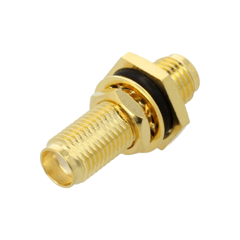 Adaptor; SMA mamă x2; Izolaţie: PTFE; 50Ω; alamă; 6GHz; IP67