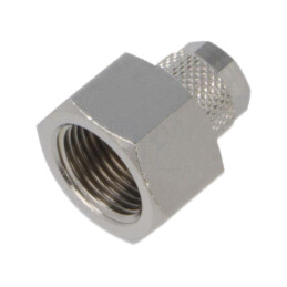 Conector înşurubat; filetate; max.15bar; alamă nichelată; 6mm