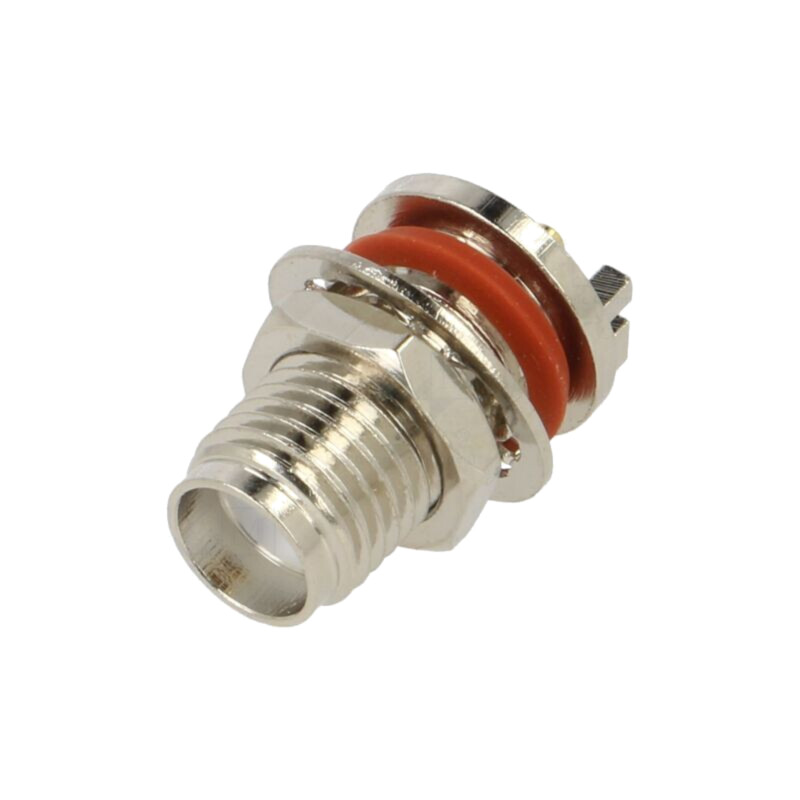 Conector: SMA; soclu; mamă; de margine; orizontală; SMT; PTFE; aurit Conector: SMA; soclu; mamă; de margine; orizontală; SMT; PTFE; aurit