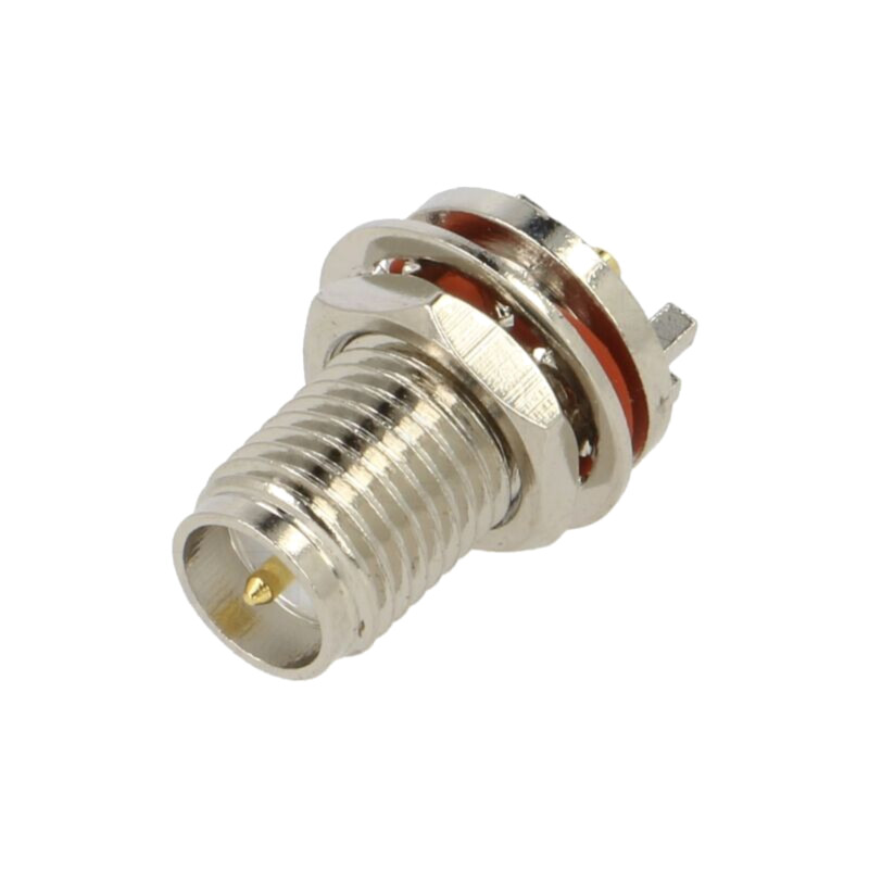 Conector: RP-SMA; soclu; tată; de margine; orizontală; SMT; PTFE Conector: RP-SMA; soclu; tată; de margine; orizontală; SMT; PTFE