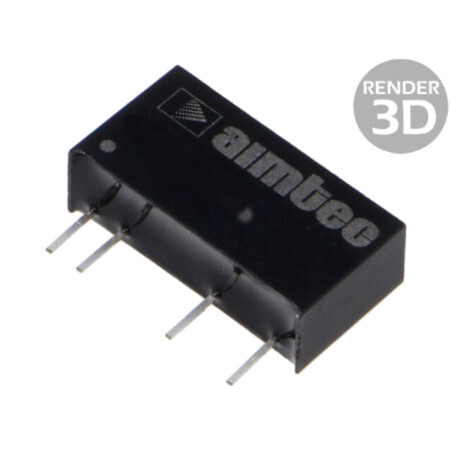 Convertor: DC/DC; 2W; Uintr: 10,8÷13,2VDC; Uieş: 12VDC; Iintr: 208mA
