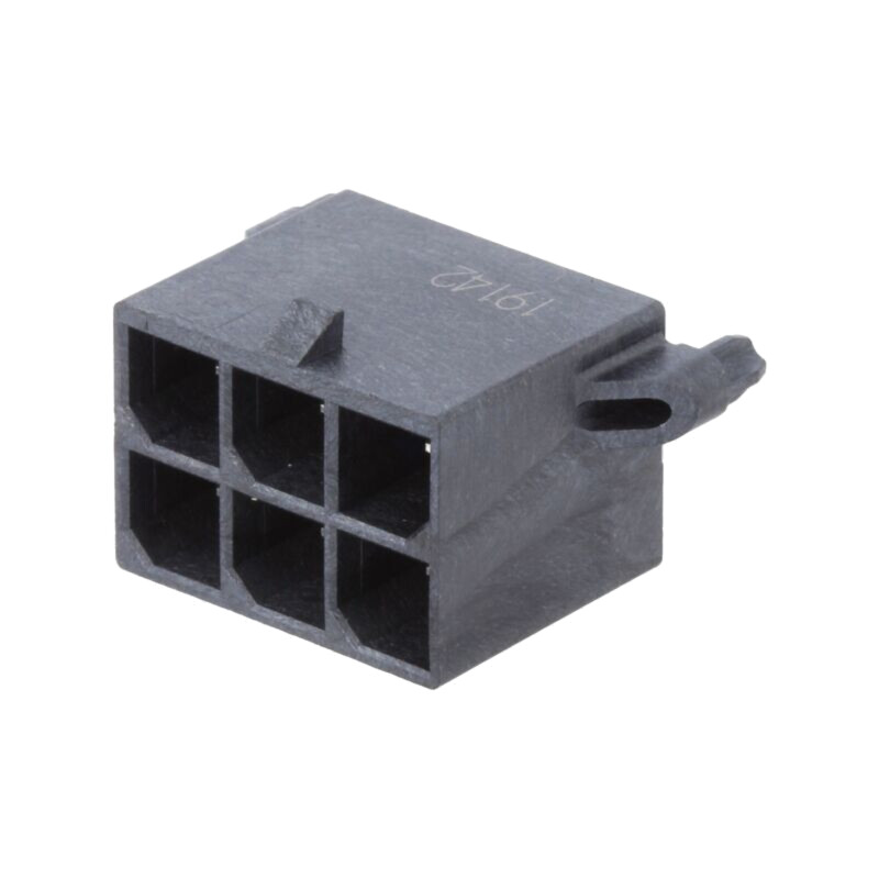 Conector: cablu-placă; soclu; tată; PIN: 6; Mega-Fit; drept; 600V Conector: cablu-placă; soclu; tată; PIN: 6; Mega-Fit; drept; 600V