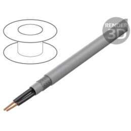 Cablu; H05VVC4V5-K,ÖLFLEX® 150CY; 2x0,75mm2; PVC; gri; 300V,500V
