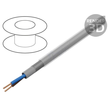 Cablu; ÖLFLEX® CLASSIC 100 CY; 2x1,5mm2; PVC; transparent,gri