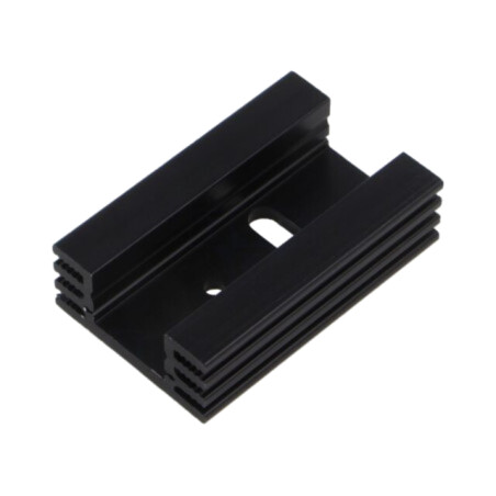 Radiator: extrudat; U; TO220; neagră; L: 50mm; W: 32mm; H: 14mm; 8,5K/W