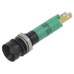 Lampă de control: LED; concav; albastră; 24VDC; Ø8mm; IP67; 32mcd
