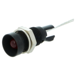 Lampă de control: LED; concav; roşie; Ø8mm; pt.PCB; alamă; ØLED: 5mm