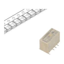 Releu: electromagnetic; DPDT; Ubobină: 5VDC; 2A; 0,5A/125VAC; P2