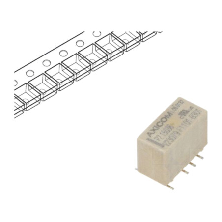 Releu: electromagnetic; DPDT; Ubobină: 5VDC; 2A; 0,5A/125VAC; P2