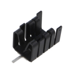 Radiator: extrudat; U; neagră; L: 25,4mm; W: 14,5mm; H: 13,51mm; 21K/W