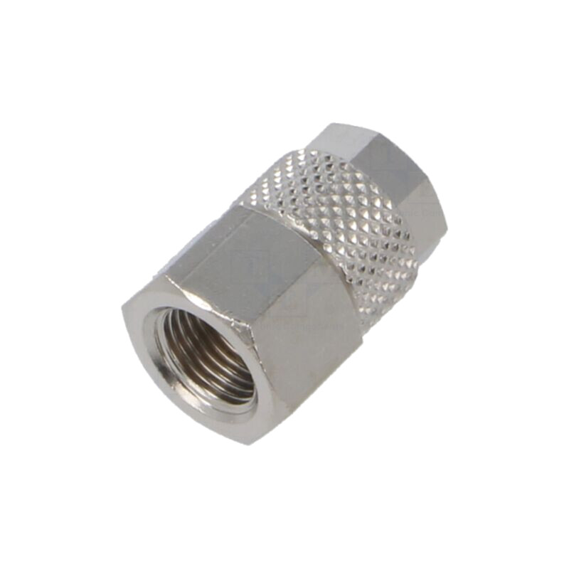 Conector înşurubat; filetate; max.15bar; alamă nichelată; 6mm Conector înşurubat; filetate; max.15bar; alamă nichelată; 6mm