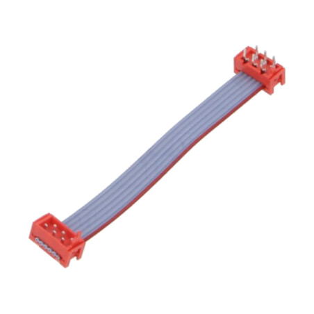 Cablu panglică cu conectori; P.cablu-bandă: 1,27mm; PIN: 6; 2x3