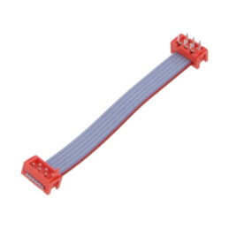 Cablu panglică cu conectori; P.cablu-bandă: 1,27mm; PIN: 6; 2x3