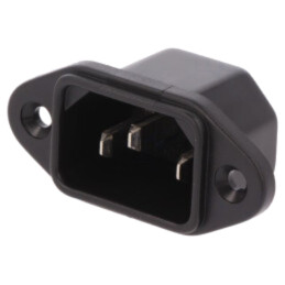 Conector: alimentare AC; soclu; tată; 10A; 250VAC; C14 (E); 6061
