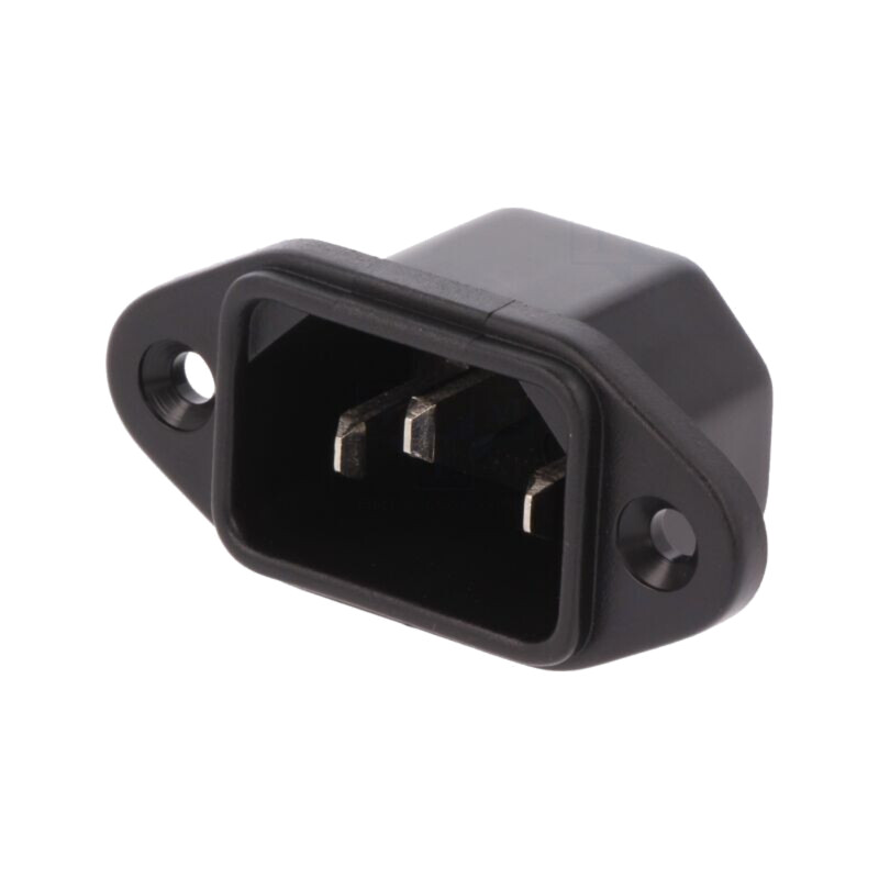 Conector: alimentare AC; soclu; tată; 10A; 250VAC; C14 (E); 6061 Conector: alimentare AC; soclu; tată; 10A; 250VAC; C14 (E); 6061