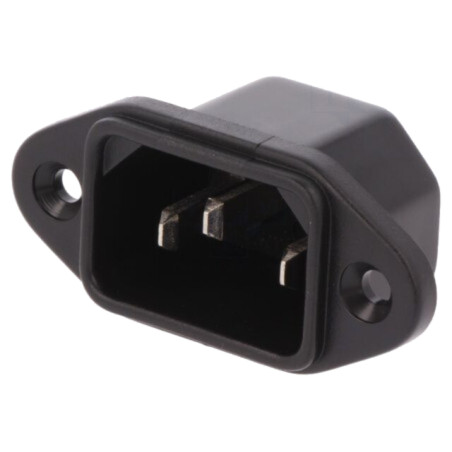Conector: alimentare AC; soclu; tată; 10A; 250VAC; C14 (E); 6061
