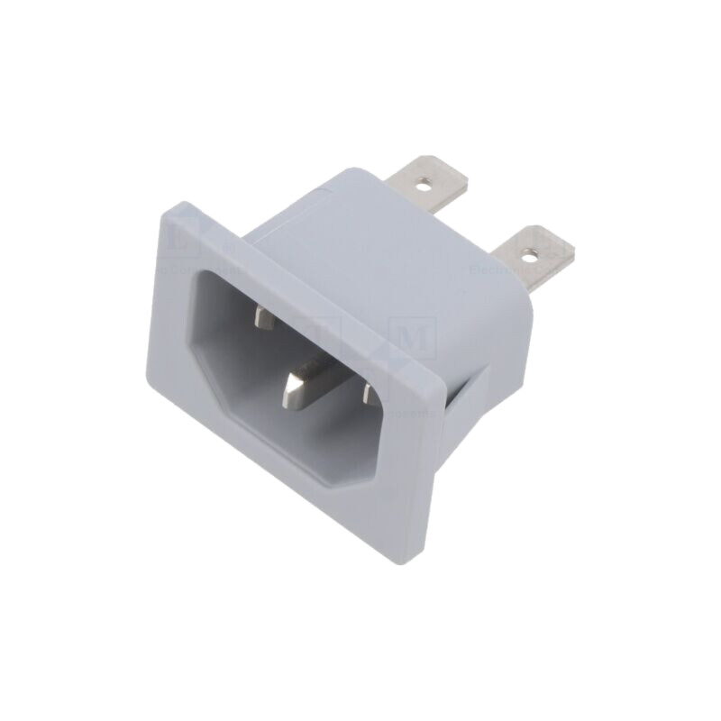 Conector: alimentare AC; soclu; tată; 10A; 250VAC; C14 (E); 1061 Conector: alimentare AC; soclu; tată; 10A; 250VAC; C14 (E); 1061