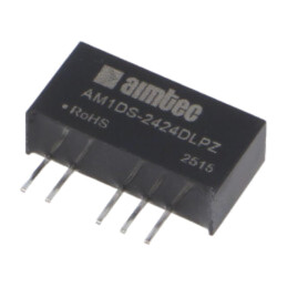 Convertor: DC/DC; 1W; Uintr: 21,6÷26,4VDC; Uieş: 24VDC; Iintr: 51mA