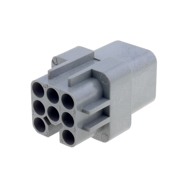 Conector: HDC; inserturi de contact; mamă; CD; PIN: 8; 10A; 400V Conector: HDC; inserturi de contact; mamă; CD; PIN: 8; 10A; 400V