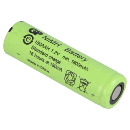 Acumul: Ni-MH; AA; 1,2V; 1800mAh; Ø14,5x50mm; 180mA