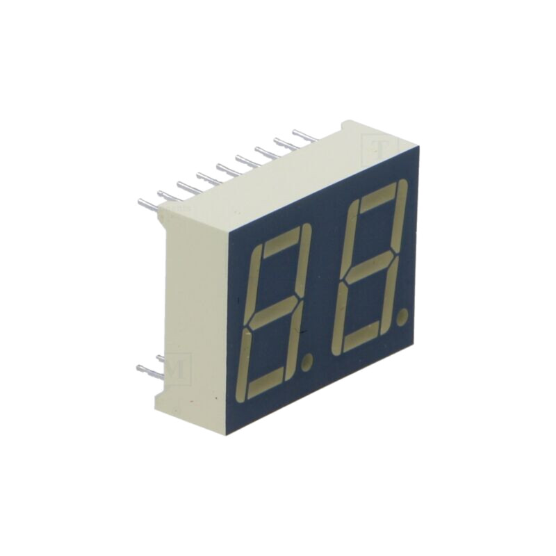 Afişaj: LED; cu 7 segmente; 14,22mm; 0,56"; Nr.car: 2; roşie; catod Afişaj: LED; cu 7 segmente; 14,22mm; 0,56"; Nr.car: 2; roşie; catod