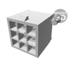 Conector: cablu-placă; soclu; tată; PIN: 9; 600V; drept; THT; 4,14mm