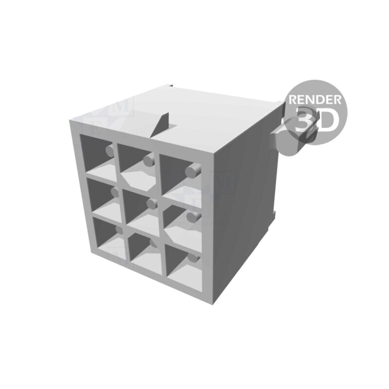 Conector: cablu-placă; soclu; tată; PIN: 9; 600V; drept; THT; 4,14mm Conector: cablu-placă; soclu; tată; PIN: 9; 600V; drept; THT; 4,14mm