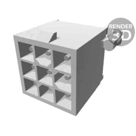 Conector: cablu-placă; soclu; tată; PIN: 9; 600V; drept; THT; 4,14mm