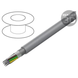 Cablu; LiYCY UL; 2x24AWG; ecranat,tresă de cupru cositorit; PVC