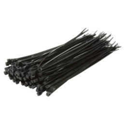 Colier de strângere; L: 200mm; W: 2,5mm; neagră; poliamidă; 100buc.