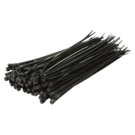 Colier de strângere; L: 200mm; W: 2,5mm; neagră; poliamidă; 100buc.
