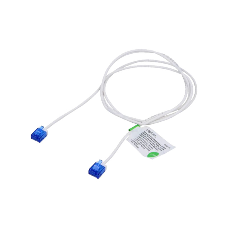 Patch cord; RJ45 mufă,din ambele părţi; U/UTP; 6a; litat; Cu; alb Patch cord; RJ45 mufă,din ambele părţi; U/UTP; 6a; litat; Cu; alb