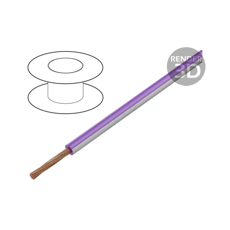 Cablu; H05V-K,LgY; litat; Cu; 2,5mm2; PVC; violet-alb; 300V,500V Cablu; H05V-K,LgY; litat; Cu; 2,5mm2; PVC; violet-alb; 300V,500V