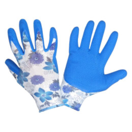 Mănuşi de protecţie; Dimensiune: 7; violet; latex,poliester