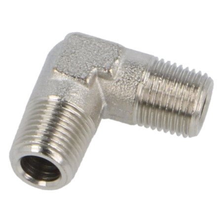 Conector filetat; în unghi de 90°; max.150bar; alamă nichelată