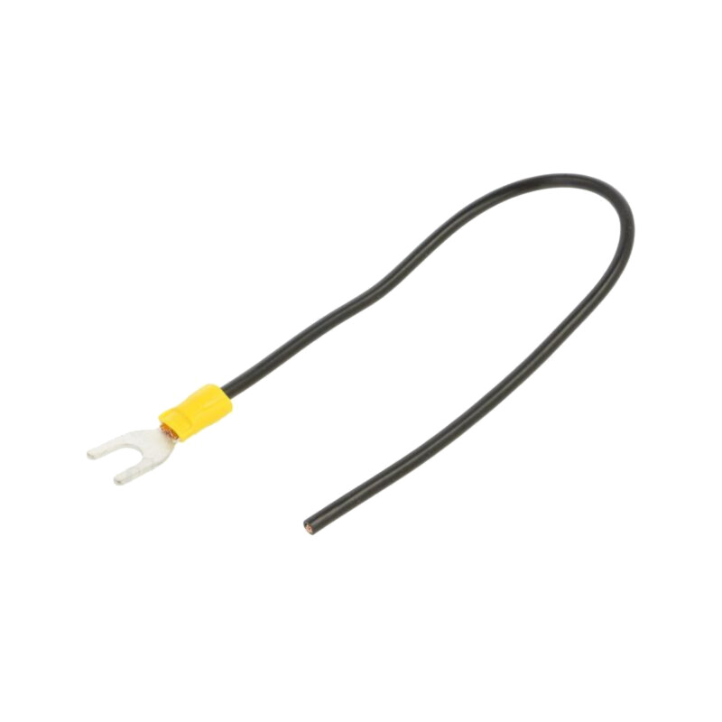 Cable: cable with crimped terminals; black; non-insulated; 250mm Cable: cable with crimped terminals; black; non-insulated; 250mm