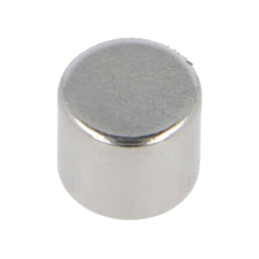 Magnet: fix; neodim; 12N; Ø: 7mm; H: 6mm