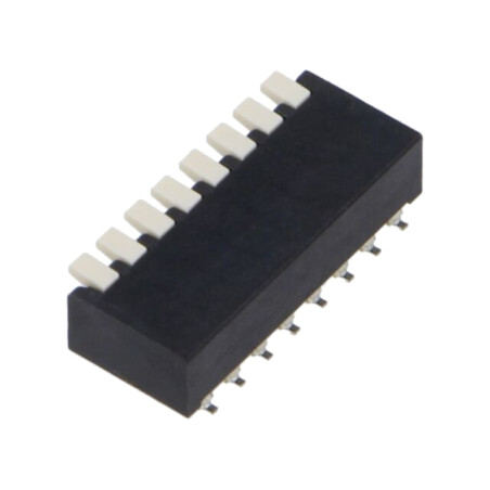 Comutator: DIP-SWITCH; Număr secţiuni: 8; OFF-ON; 25mA/24VDC; SMT