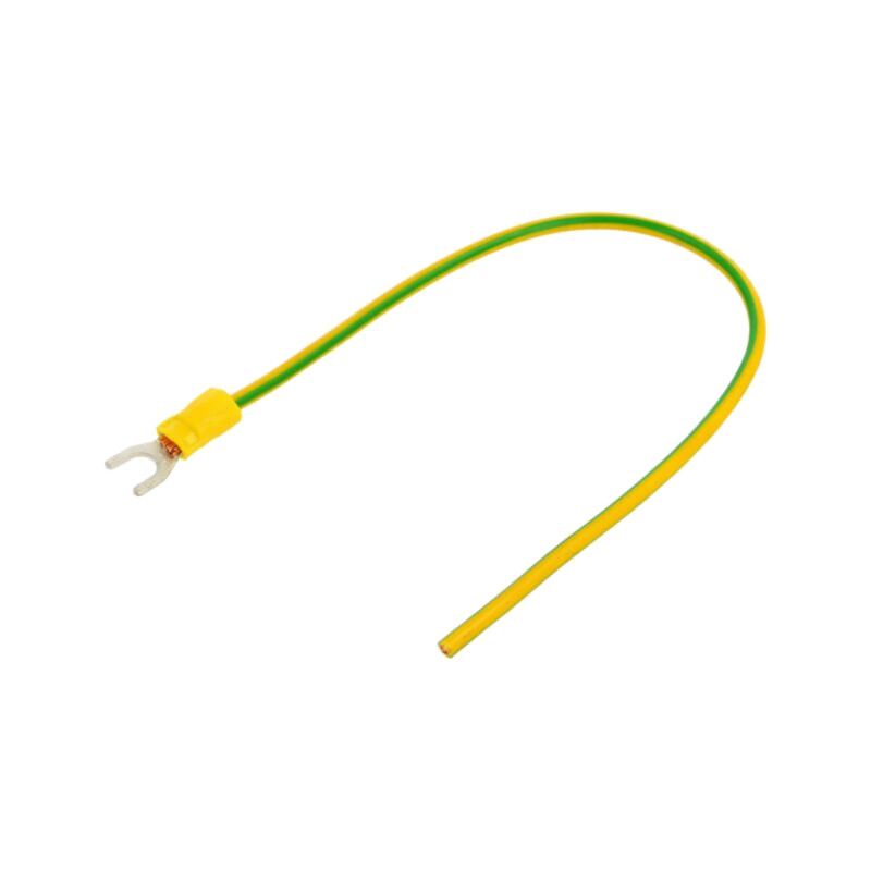 Cable: cable with crimped terminals; yellow-green; 250mm; H07V-K