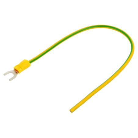 Cable: cable with crimped terminals; yellow-green; 250mm; H07V-K