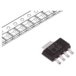 IC: stabilizator de tensiune; LDO,reglabil; 1,25÷9V; 0,5A; SMD