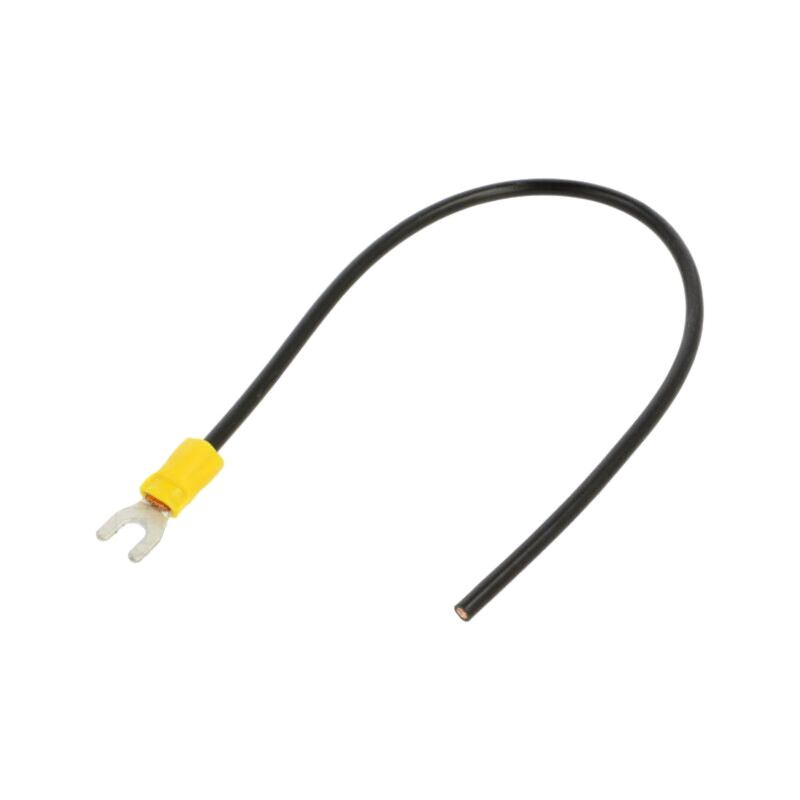 Cable: cable with crimped terminals; black; non-insulated; 250mm
