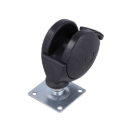Roţi pentru mobilă; Ø: 50mm; H: 53mm; torsională cu blocare; 40kg