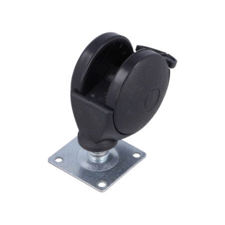 Roţi pentru mobilă; Ø: 50mm; H: 53mm; torsională cu blocare; 40kg