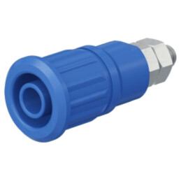 Conector: banană 4mm; soclu; 32A; 1kV; albastră; nichelat