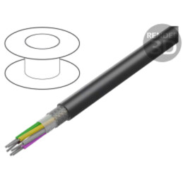 Cablu; LiYCY UL; 2x24AWG; ecranat,tresă de cupru cositorit; PVC