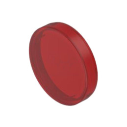 Lentilă pentru buton; OptoHiT; roşie; plastic; Ø23,7mm