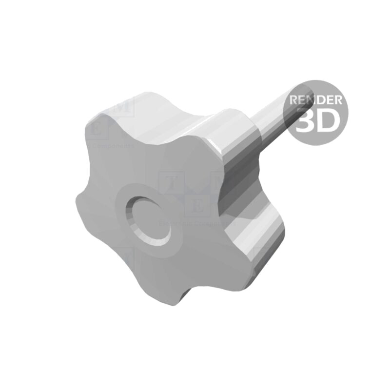 Buton de reglare; Ø: 40mm; Filet ext: M8; 45mm; H: 27mm Buton de reglare; Ø: 40mm; Filet ext: M8; 45mm; H: 27mm